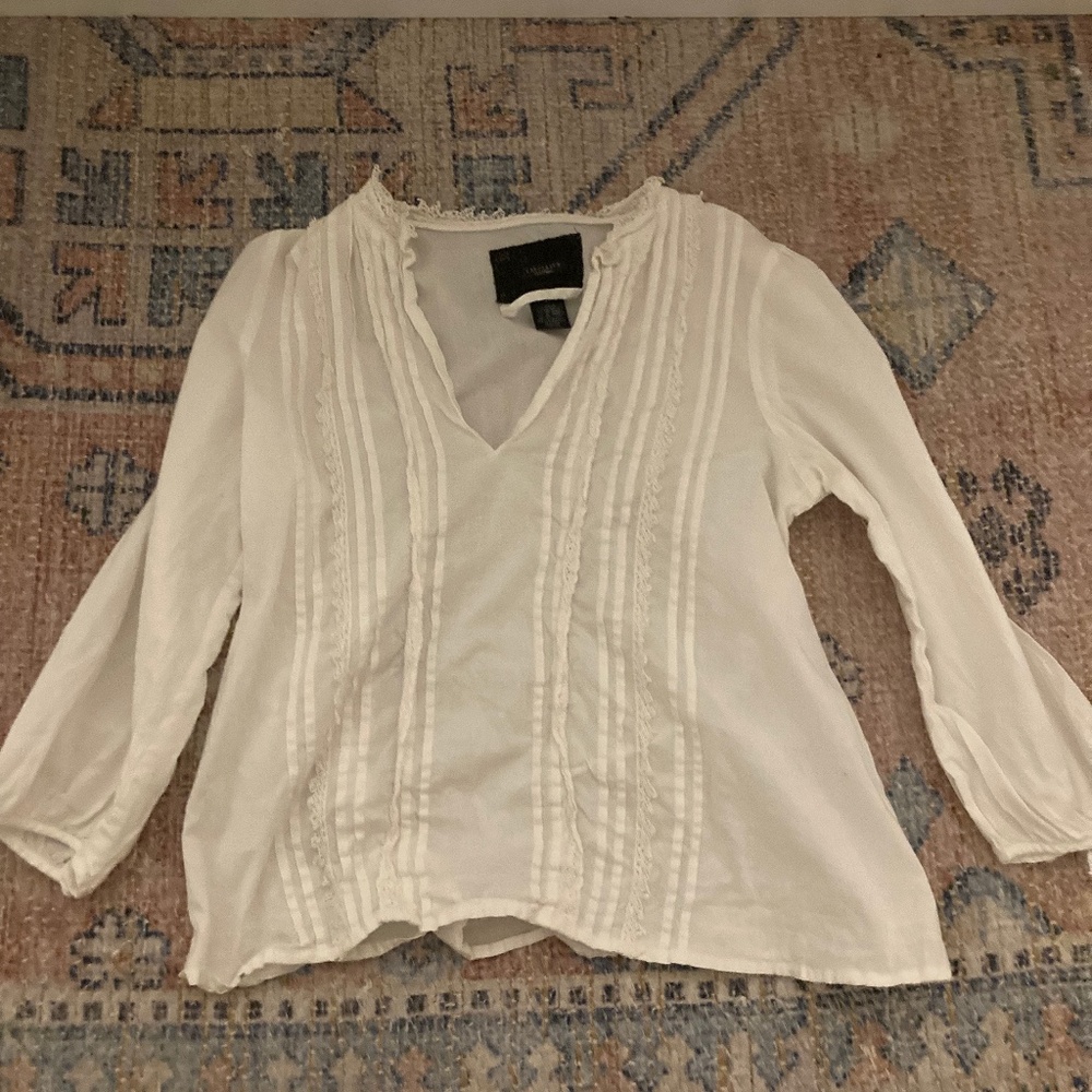 sanctuary, mid sleeve, white, size small.